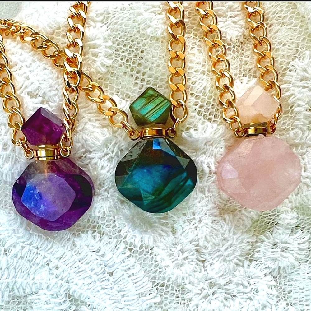 Essential Oil Crystal Necklace